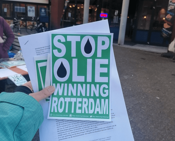 Rotterdam BIJ1 supports ‘Stop Oil Extraction Rotterdam’